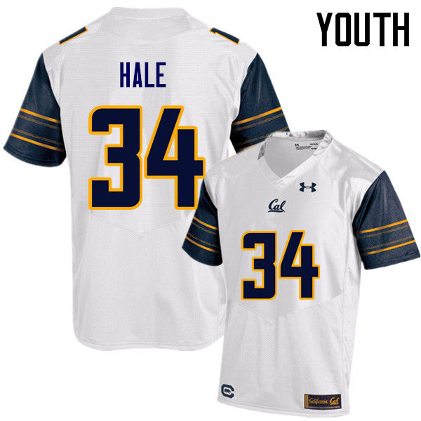 Youth #34 Fabiano Hale Cal Bears (California Golden Bears College) Football Jerseys Sale-White